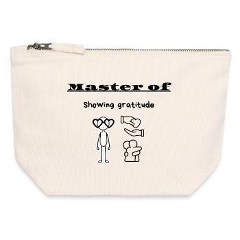 Master of Showing gratitude - Canvas Zip Pouch 12 x 13 cm - nature - Front