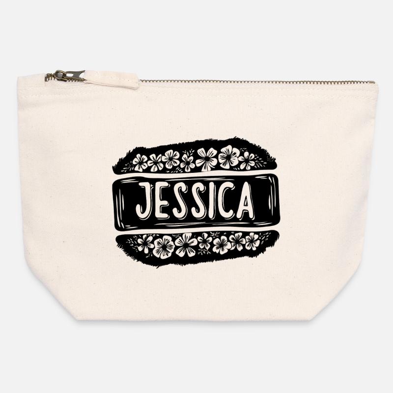 Jessica - Canvas Zip Pouch 12 x 13 cm - nature