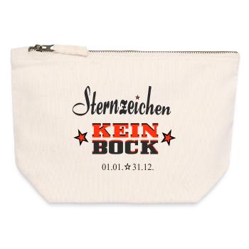 Asterisk Kein Bock Calendrier Annuel - Pochette zippée en toile 12 x 13 cm - blanc naturel - Devant