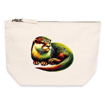 Otter - Canvas Zip Pouch 12 x 13 cm - nature - Front