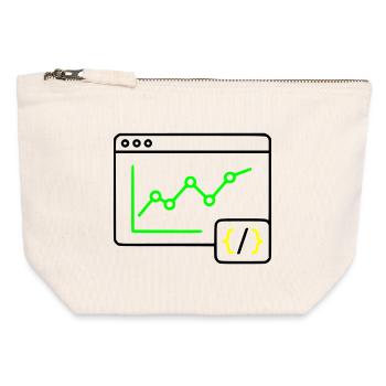 Web Analysis Chart Coding Browser Vector - Canvas Zip Pouch 12 x 13 cm - nature - Front