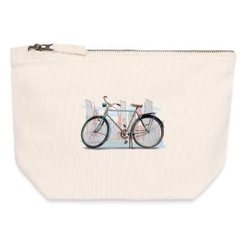 Bicycle - Canvas Zip Pouch 12 x 13 cm - nature - Front