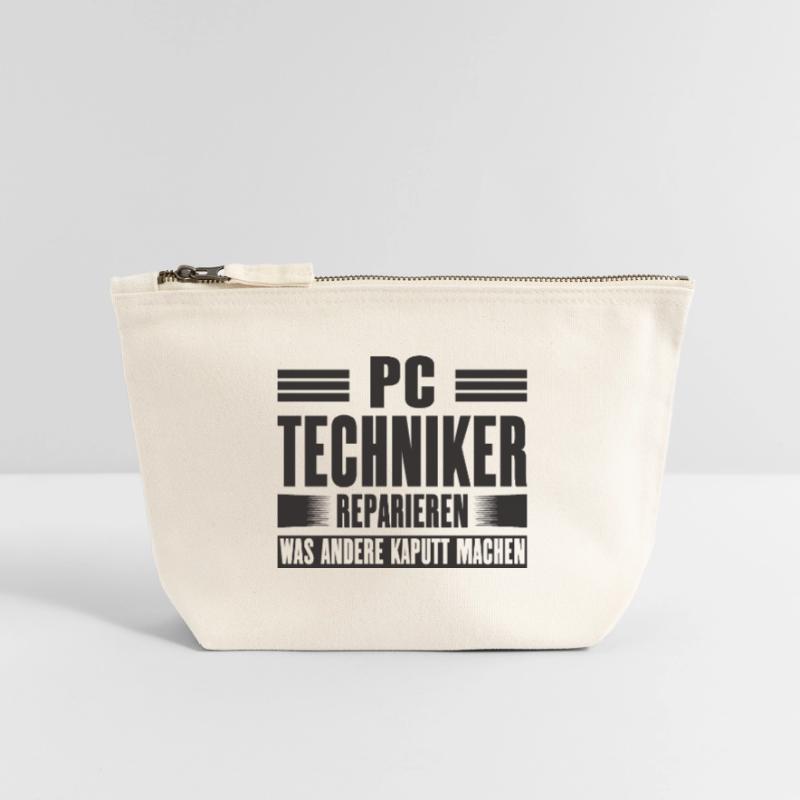 Service Technician Support Solution Devis Service PC Pochette zippée en toile 12 x 13 cm
