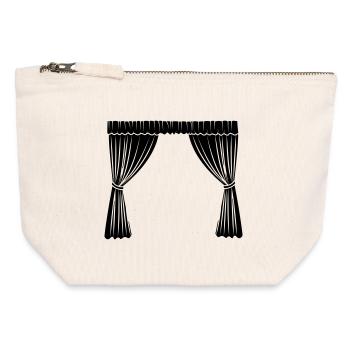 Curtains logo - Canvas Zip Pouch 12 x 13 cm - nature - Front
