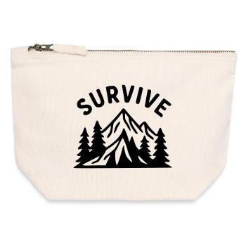 Survive - Nature - Canvas Zip Pouch 12 x 13 cm - nature - Front