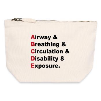 ABCDE Rule - Canvas Zip Pouch 12 x 13 cm - nature - Front