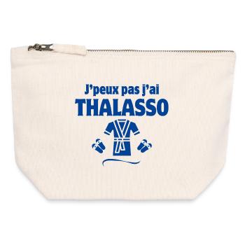 Thalassotherapie, Massage, Tonerde - Canvas Reißverschluss-Täschchen (12 x 13 cm) - Naturweiß - Vorne