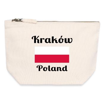 Kraków, Poland - Stylish prints - Canvas Zip Pouch 12 x 13 cm - nature - Front