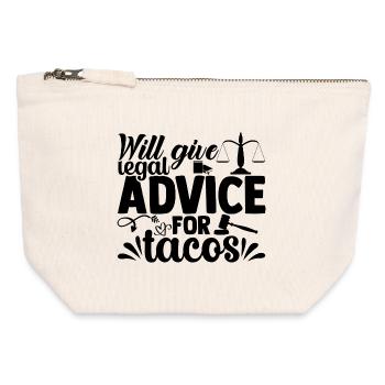I will give - Canvas Zip Pouch 12 x 13 cm - nature - Front