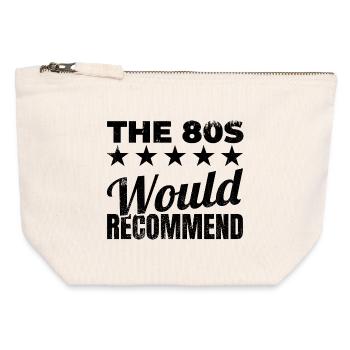 80s funny saying - Canvas Zip Pouch 12 x 13 cm - nature - Front