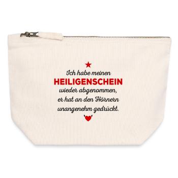 I took off my halo again - Canvas Zip Pouch 12 x 13 cm - nature - Front
