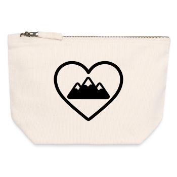 Heart Mountain - Canvas Zip Pouch 12 x 13 cm - nature - Front