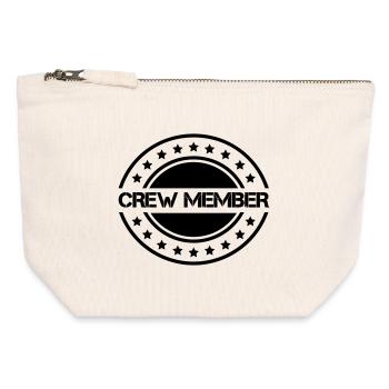 crew_member_sterne - Pochette zippée en toile 12 x 13 cm - blanc naturel - Devant