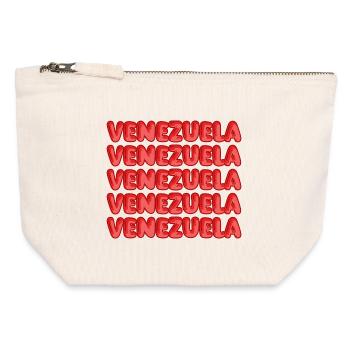 Venezuela - Canvas Reißverschluss-Täschchen (12 x 13 cm) - Naturweiß - Vorne