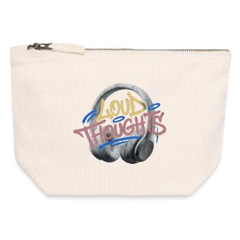 Loud Thoughts Graffiti - Canvas Zip Pouch 12 x 13 cm - nature - Front