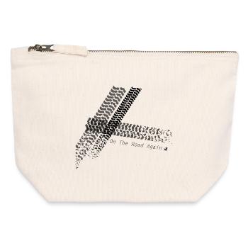 Figure de traces de pneus sur la route à nouveau - Pochette zippée en toile 12 x 13 cm - blanc naturel - Devant