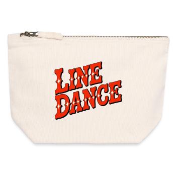 Ambiances de danse en ligne - Pochette zippée en toile 12 x 13 cm - blanc naturel - Devant