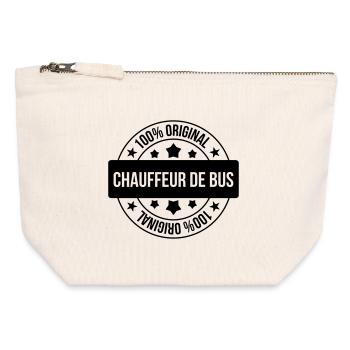 Bus Driver / Busfahrer / Autocar / Autobus / Job - Canvas Zip Pouch 12 x 13 cm - nature - Front