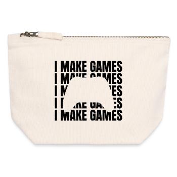 Game Designer Slogan - Canvas Zip Pouch 12 x 13 cm - nature - Front