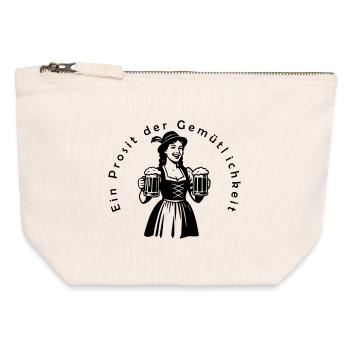 Ein Prosit der Gemütlichkeit - Canvas Zip Pouch 12 x 13 cm - nature - Front
