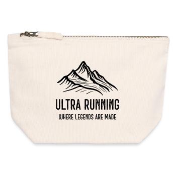 Ultra Running - Wo Legenden gemacht werden - Canvas Reißverschluss-Täschchen (12 x 13 cm) - Naturweiß - Vorne