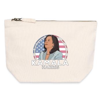 Politics Kamala Harris - Canvas Zip Pouch 12 x 13 cm - nature - Front