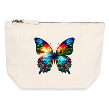 Butterfly - Canvas Zip Pouch 12 x 13 cm - nature - Front
