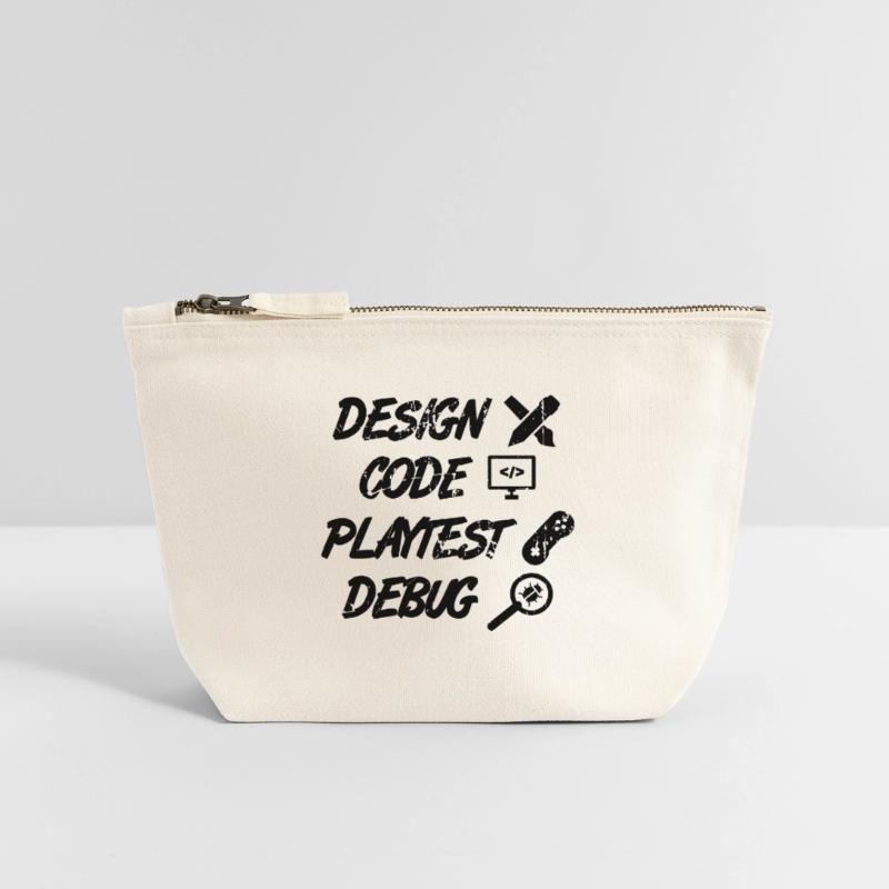 Débogage Playtest de code de conception Pochette zippée en toile 12 x 13 cm