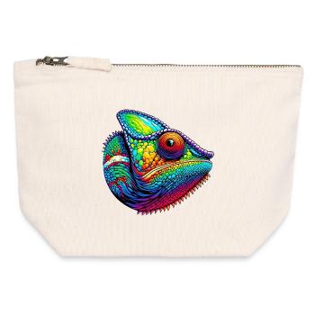 Chameleon - Canvas Zip Pouch 12 x 13 cm - nature - Front