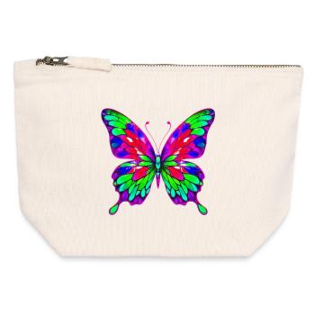 Butterfly - Canvas Zip Pouch 12 x 13 cm - nature - Front