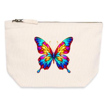 Butterfly - Canvas Zip Pouch 12 x 13 cm - nature - Front