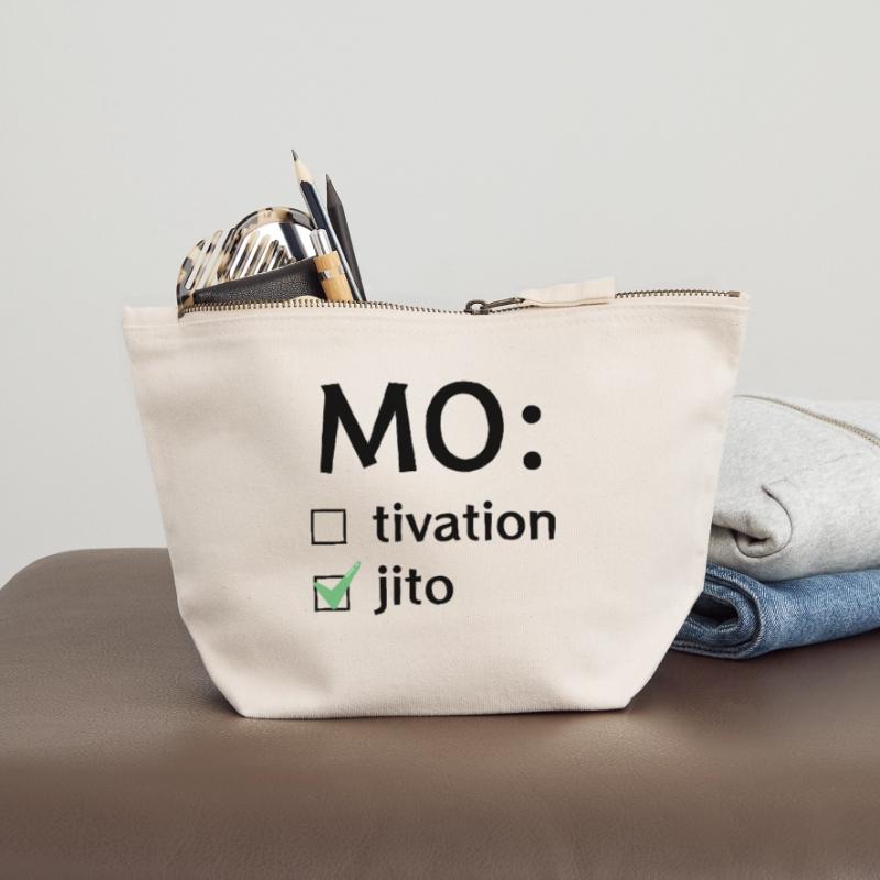 Motivation oder Mojito Canvas Reißverschluss-Täschchen (12 x 13 cm)