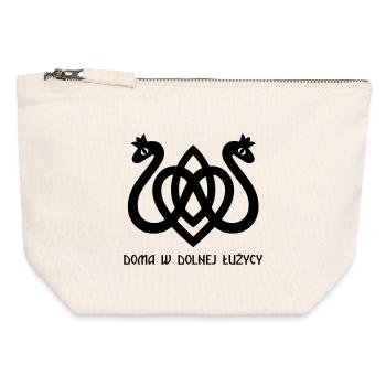 Snake Heart Black - Canvas Zip Pouch 12 x 13 cm - nature - Front