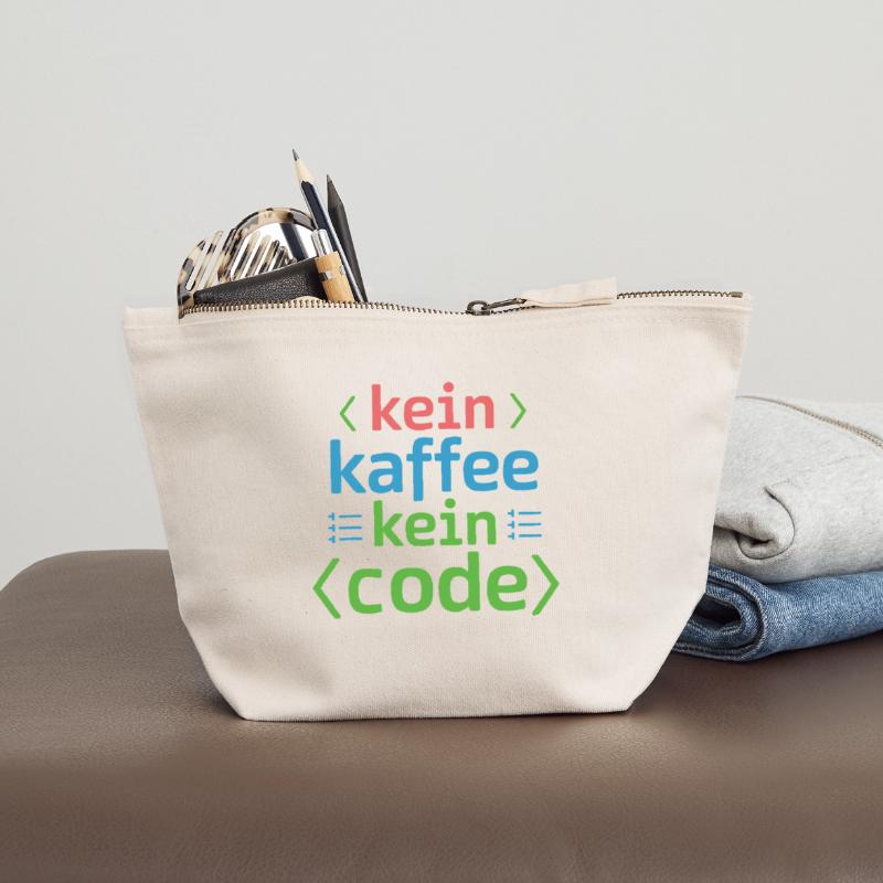 No Coffee No Code Programmer Computer Scientist Canvas Zip Pouch 12 x 13 cm