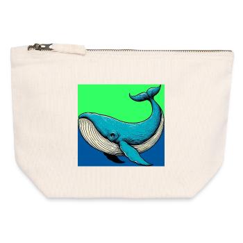 whale - Canvas Zip Pouch 12 x 13 cm - nature - Front
