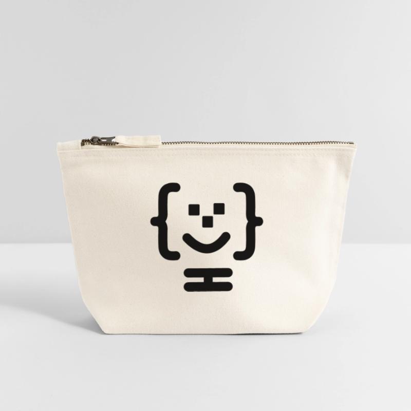 Logo du code du programmeur principal Pochette zippée en toile 12 x 13 cm