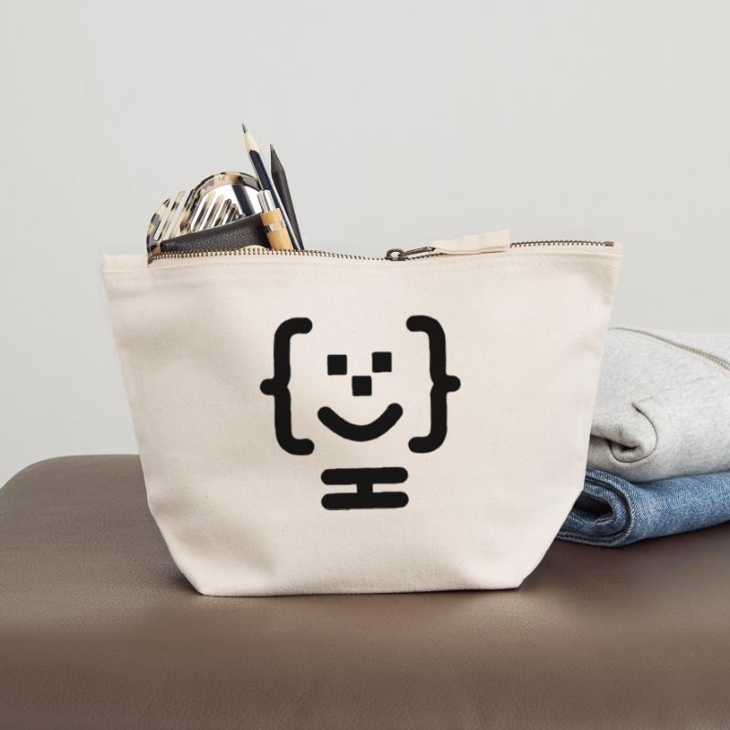 Logo du code du programmeur principal Pochette zippée en toile 12 x 13 cm
