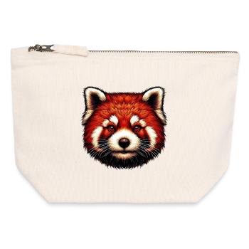 Red panda - Canvas Zip Pouch 12 x 13 cm - nature - Front