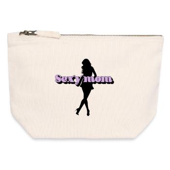 Sexy mom - Canvas Zip Pouch 12 x 13 cm - nature - Front