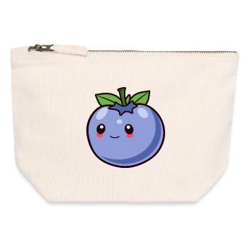 Blueberry - Canvas Zip Pouch 12 x 13 cm - nature - Front