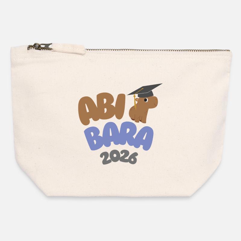 AbiBara 2026 – Chill until graduation - Canvas Zip Pouch 12 x 13 cm - nature