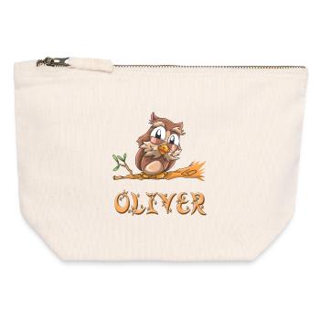 Owl Oliver - Canvas Zip Pouch 12 x 13 cm - nature - Front
