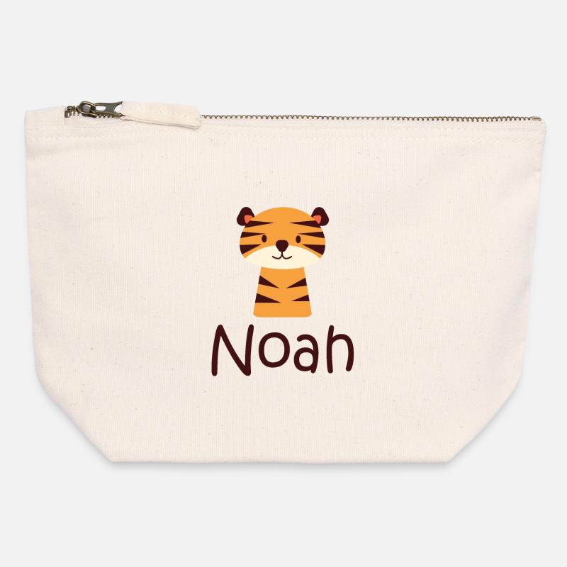 Noah - Canvas Zip Pouch 12 x 13 cm - nature