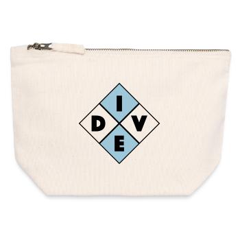 Dive - Canvas Reißverschluss-Täschchen (12 x 13 cm) - Naturweiß - Vorne