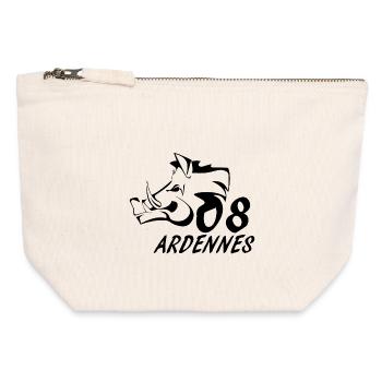 ardennes - Pochette zippée en toile 12 x 13 cm - blanc naturel - Devant