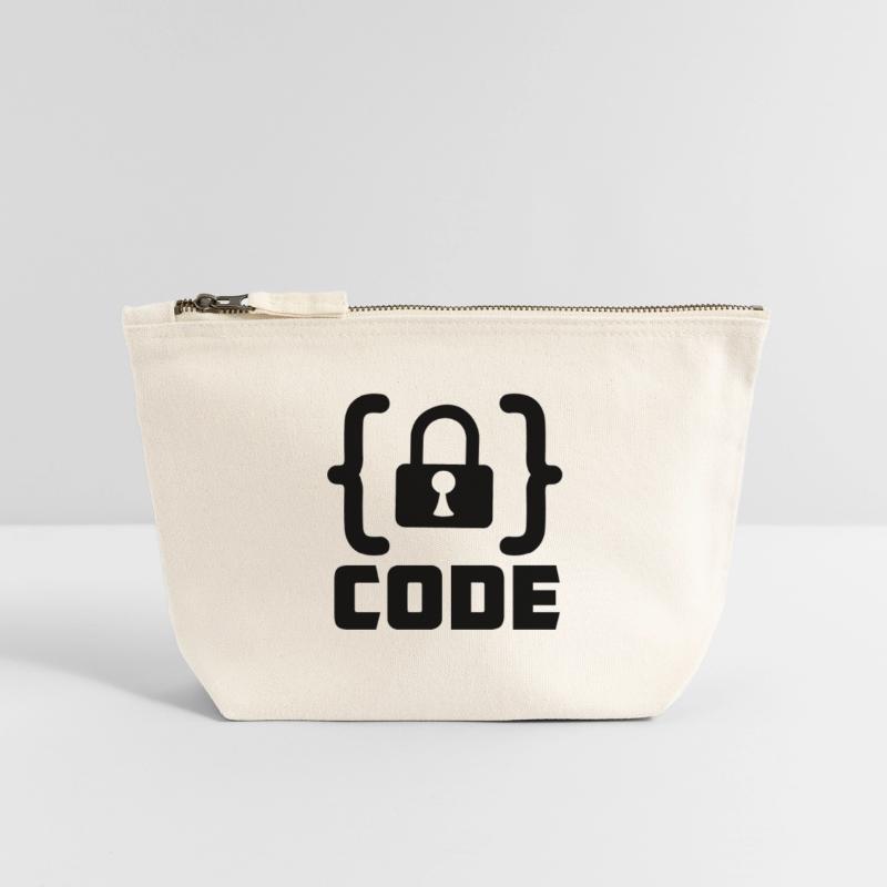 Code mit Sperrprogrammierer Canvas Reißverschluss-Täschchen (12 x 13 cm)