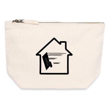 Plasterer house - Canvas Zip Pouch 12 x 13 cm - nature - Front