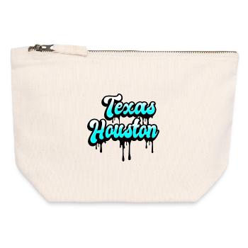 Texas Houston Design - Canvas Zip Pouch 12 x 13 cm - nature - Front