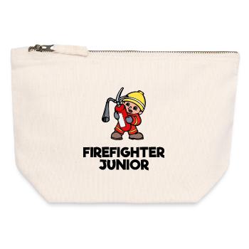 Déclaration de sauveteur des pompiers volontaires - Pochette zippée en toile 12 x 13 cm - blanc naturel - Devant
