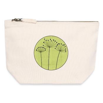 Dried Flower Minimal - Canvas Zip Pouch 12 x 13 cm - nature - Front